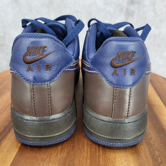 Nike AF1 Air Force 1 Low Sneakers Mens 8 Barkley Blue Brown‎ Shoes 317295-241 main image 10